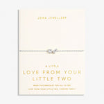 Joma Jewellery 7302 - Love From Your Little Ones 'Two' Bracelet In Silver Plating