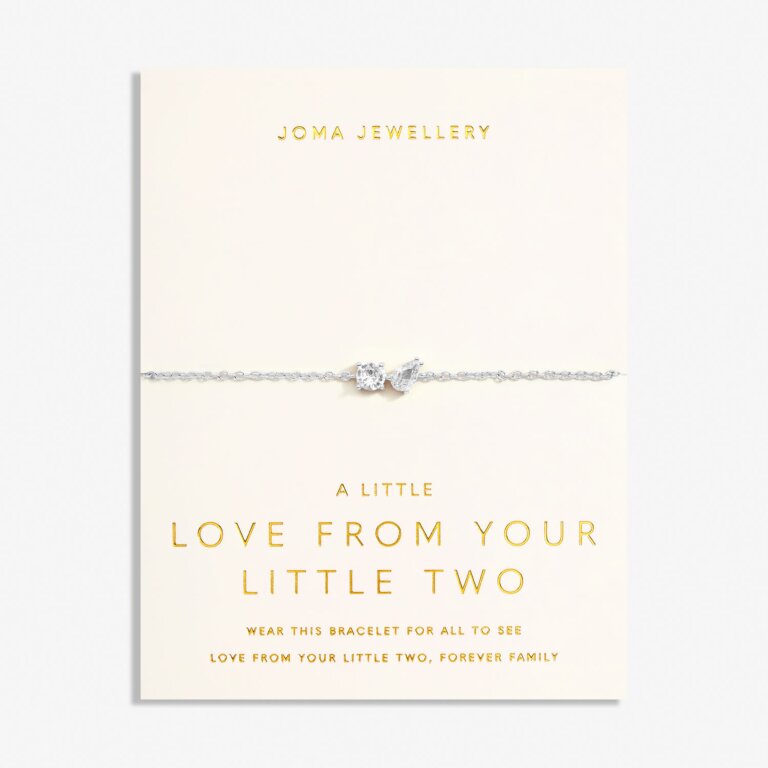 Joma Jewellery 7302 - Love From Your Little Ones 'Two' Bracelet In Silver Plating