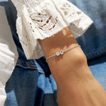 Joma Jewellery 7302 - Love From Your Little Ones 'Two' Bracelet In Silver Plating