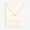 Joma Jewellery 6916 - Love From Your Little Ones 'Two' Necklace In Gold Plating