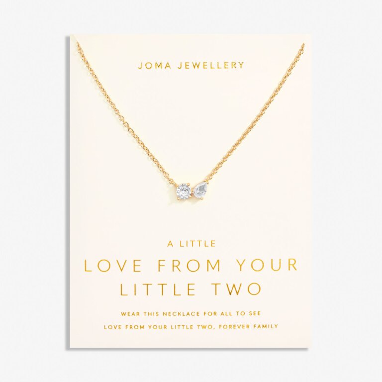 Joma Jewellery 6916 - Love From Your Little Ones 'Two' Necklace In Gold Plating