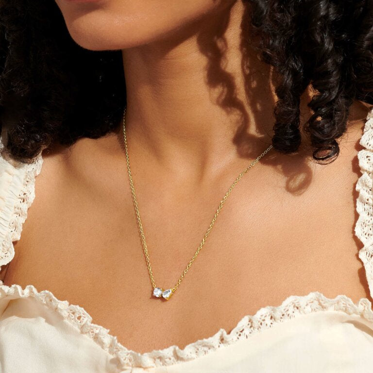 Joma Jewellery 6916 - Love From Your Little Ones 'Two' Necklace In Gold Plating