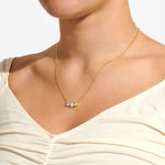 Joma Jewellery 6917 - Love From Your Little Ones 'Three' Necklace In Gold Plating