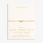 Joma Jewellery 6919 - Love From Your Little Ones 'Two' Bracelet In Gold Plating