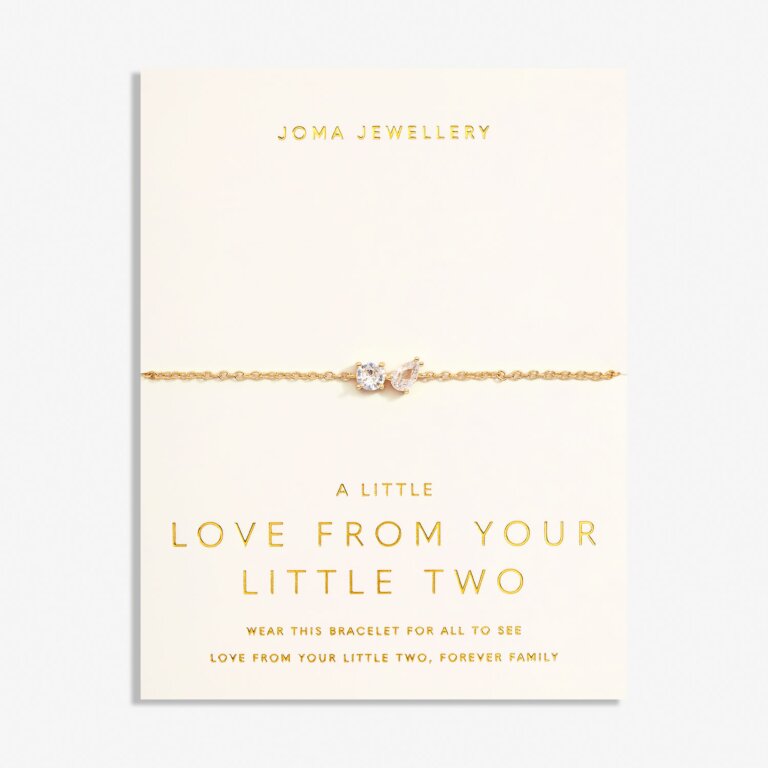 Joma Jewellery 6919 - Love From Your Little Ones 'Two' Bracelet In Gold Plating