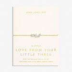 Joma Jewellery 6920 - Love From Your Little Ones 'Three' Bracelet In Gold Plating