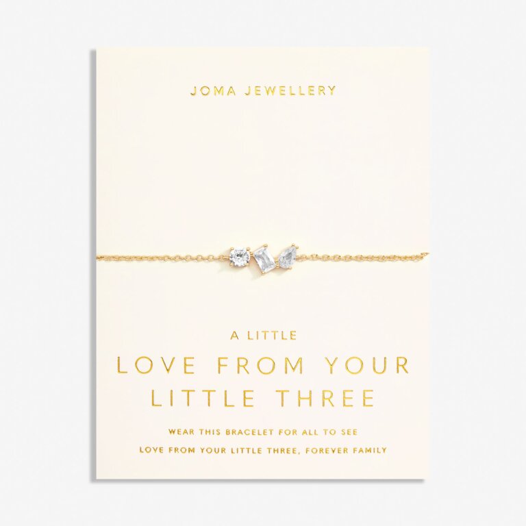 Joma Jewellery 6920 - Love From Your Little Ones 'Three' Bracelet In Gold Plating