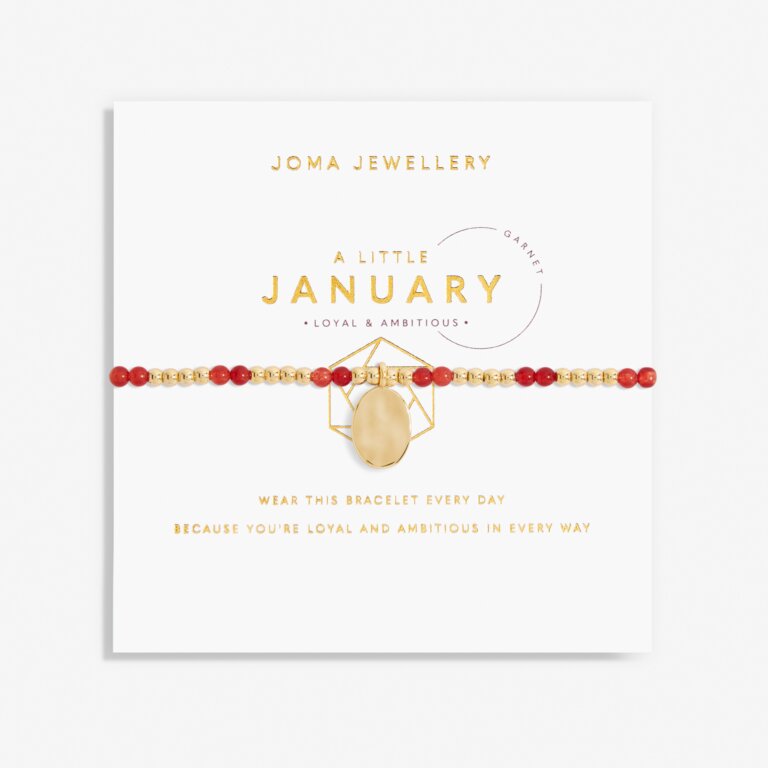 Joma Jewellery 6132 - January A Little Birthstone Gold Bracelet