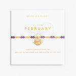 Joma Jewellery 6133 - February A Little Birthstone Gold Bracelet