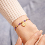 Joma Jewellery 6133 - February A Little Birthstone Gold Bracelet