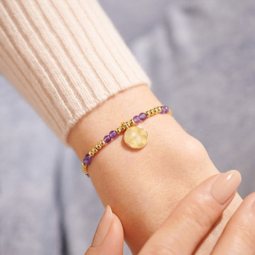 Joma Jewellery 6133 - February A Little Birthstone Gold Bracelet