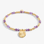 Joma Jewellery 6133 - February A Little Birthstone Gold Bracelet