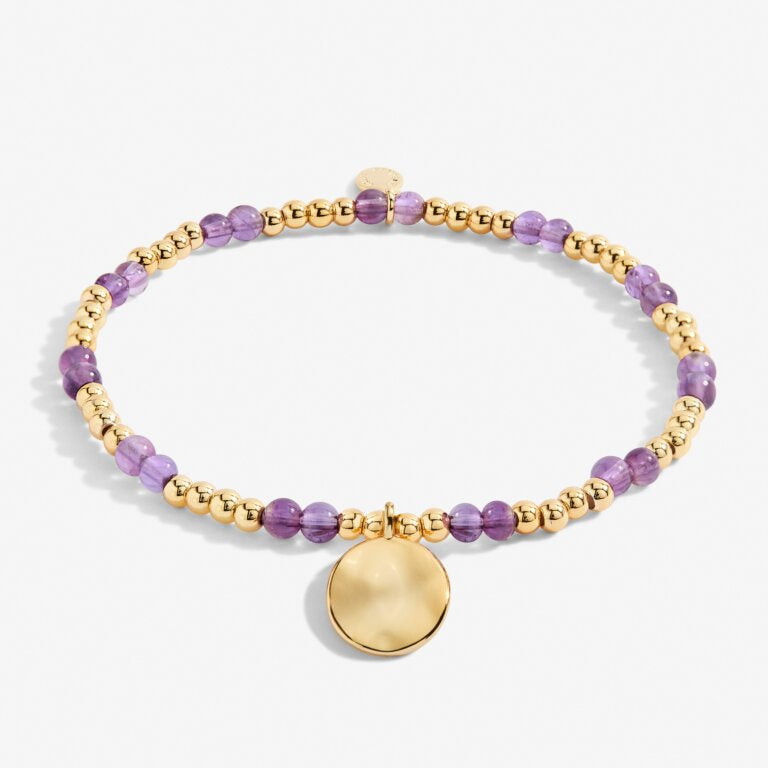 Joma Jewellery 6133 - February A Little Birthstone Gold Bracelet