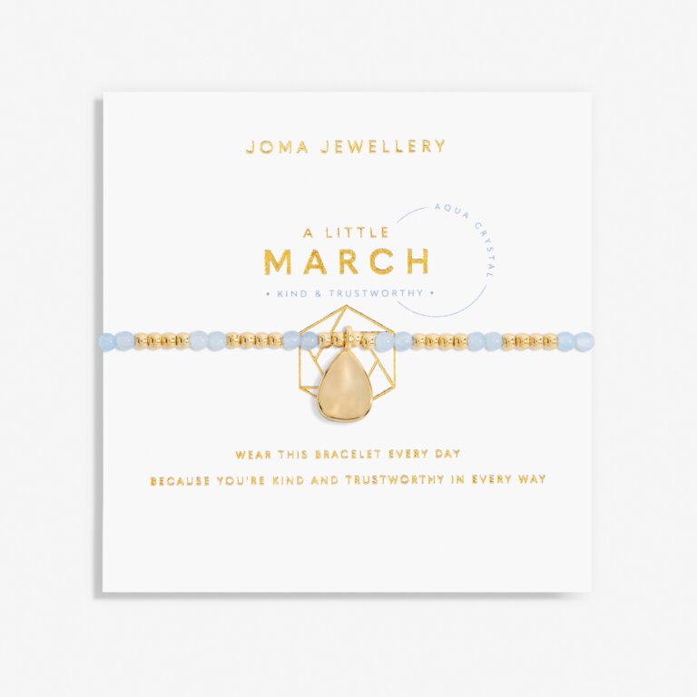 Joma Jewellery 6134 - March A Little Birthstone Gold Bracelet