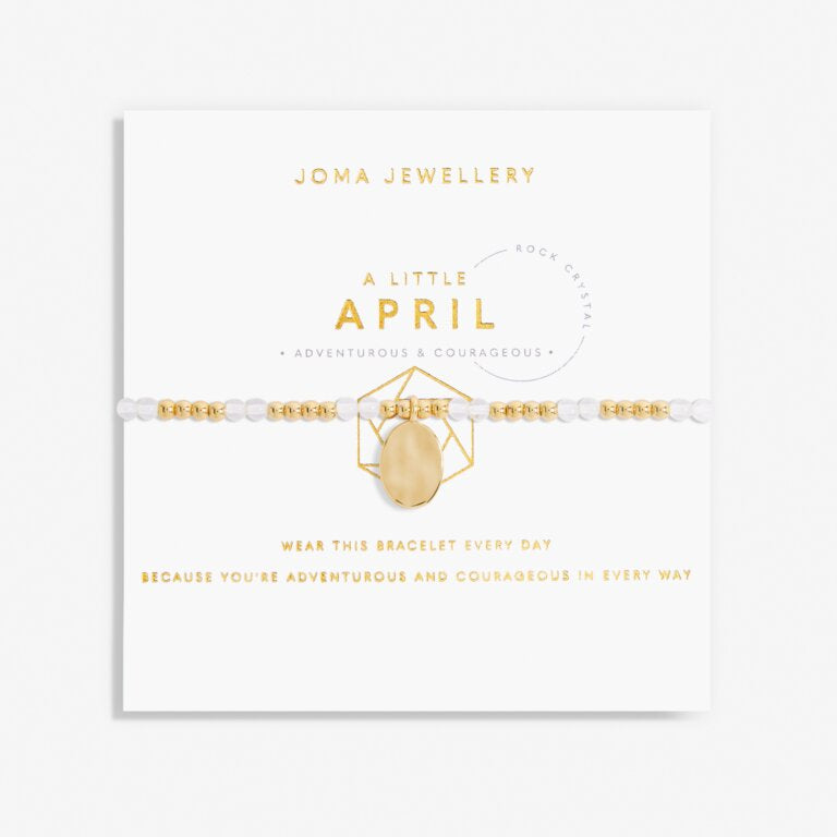 Joma Jewellery 6135 - April A Little Birthstone Gold Bracelet