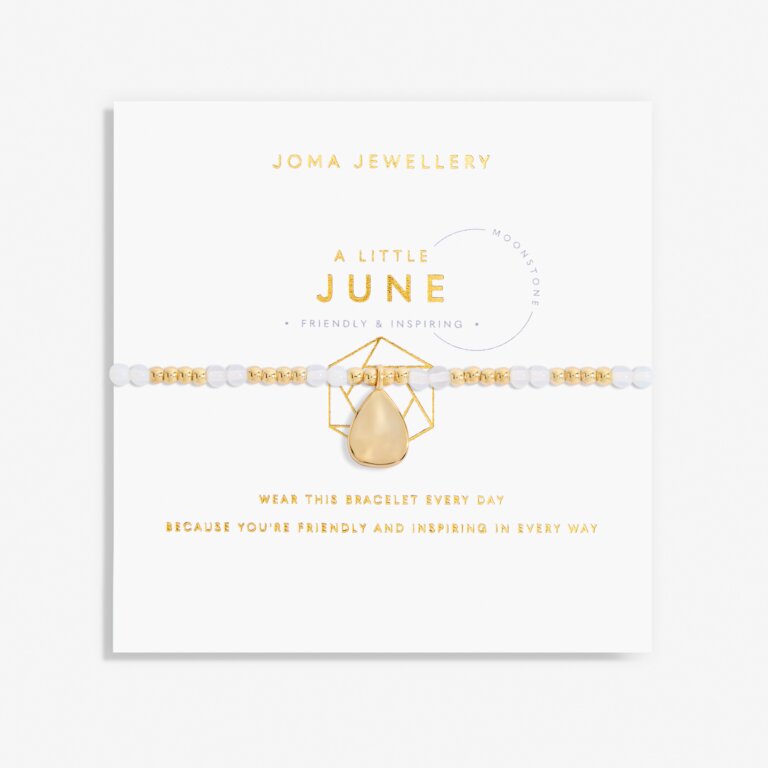 Joma Jewellery 6137 - June A Little Birthstone Gold Bracelet