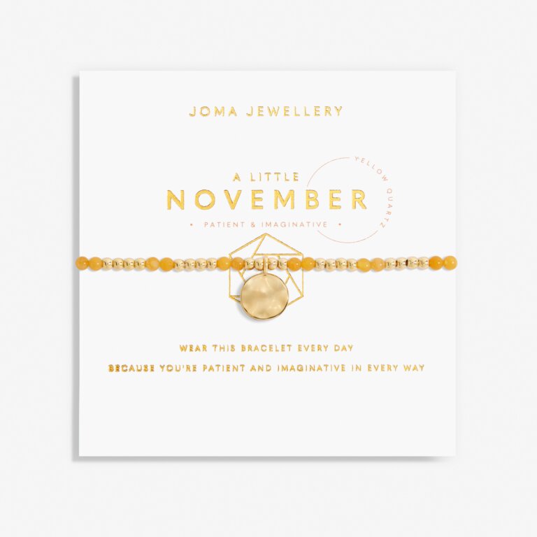 Joma Jewellery 6142 - November A Little Birthstone Gold Bracelet