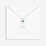 Joma Jewellery 4658 - Birthstone A Little Necklace May Green Agate