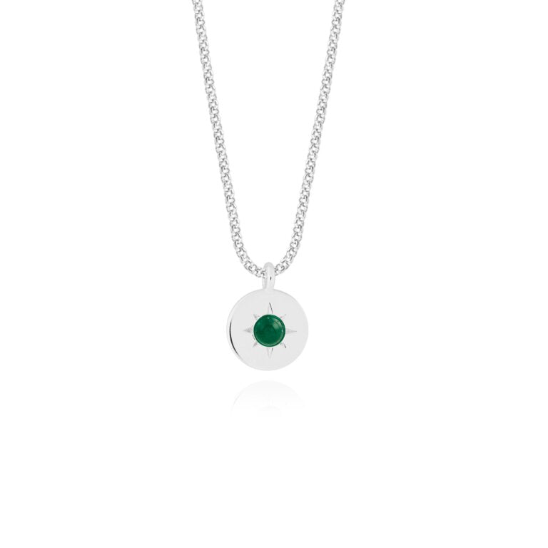 Joma Jewellery 4658 - Birthstone A Little Necklace May Green Agate