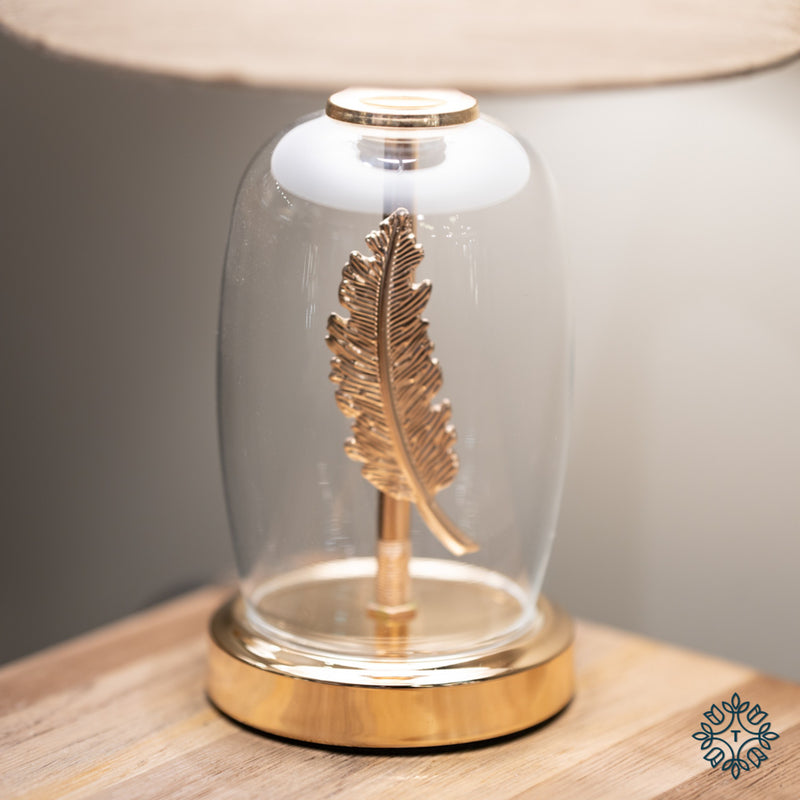 Tara Sora feather bedside lamp 33cm