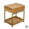 Tara Beki locker/end table natural mango