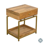 Tara Beki locker/end table natural mango