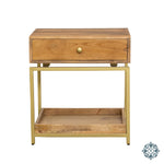 Tara Beki locker/end table natural mango