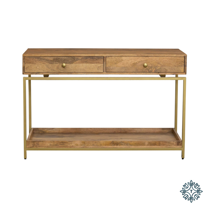 Tara Beki console table natural mango