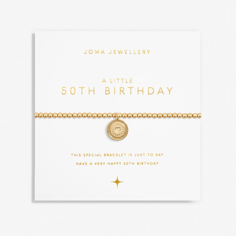 Joma A Little '50th Birthday' Bracelet In Gold Plating 6991