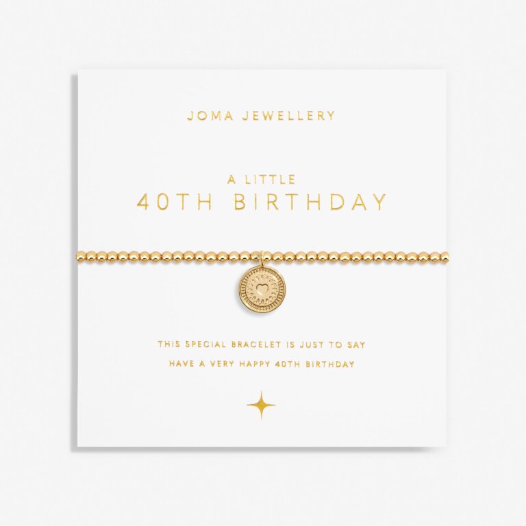 Joma A Little '40th Birthday' Bracelet In Gold Plating 6990