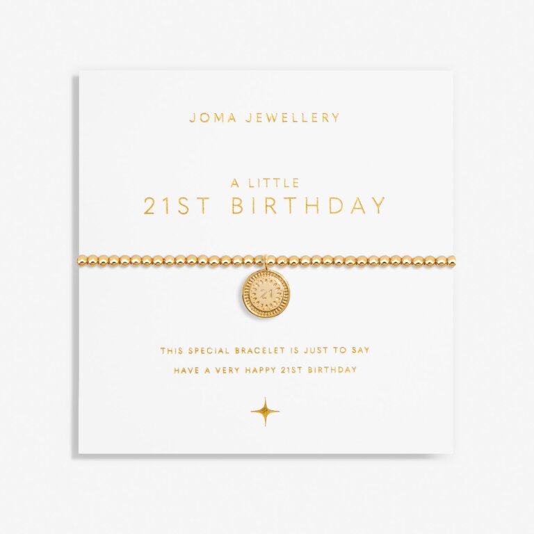 Joma Beautifully Boxed A Little 'Happy 21st Birthday' Bracelet 6988