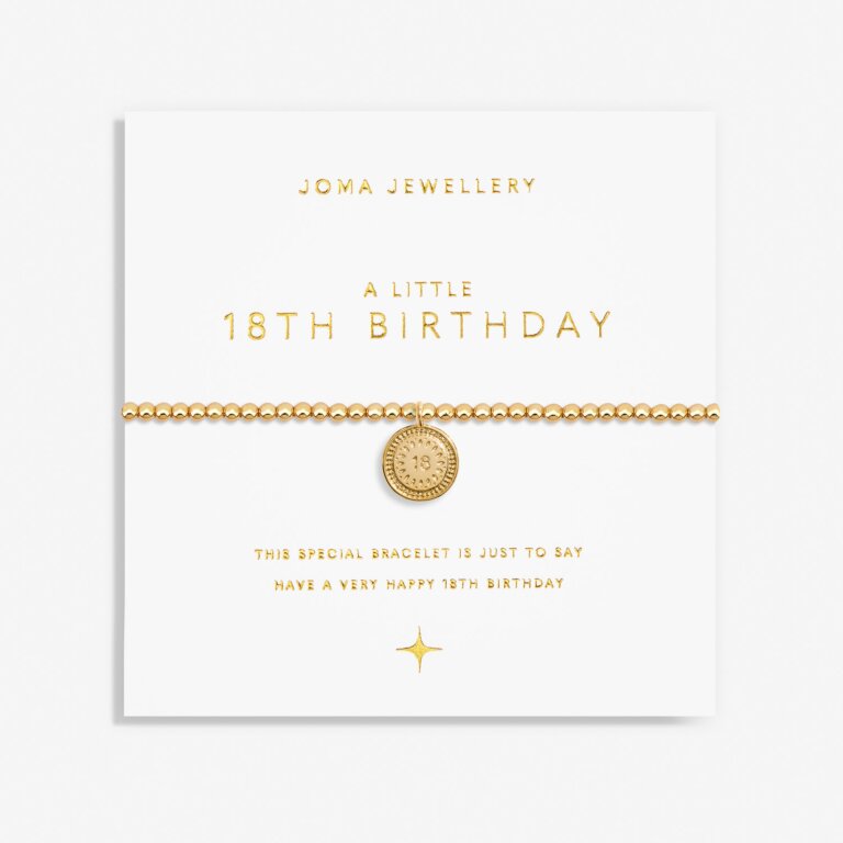 Joma A Little '18th Birthday' Bracelet In Gold Plating 6987