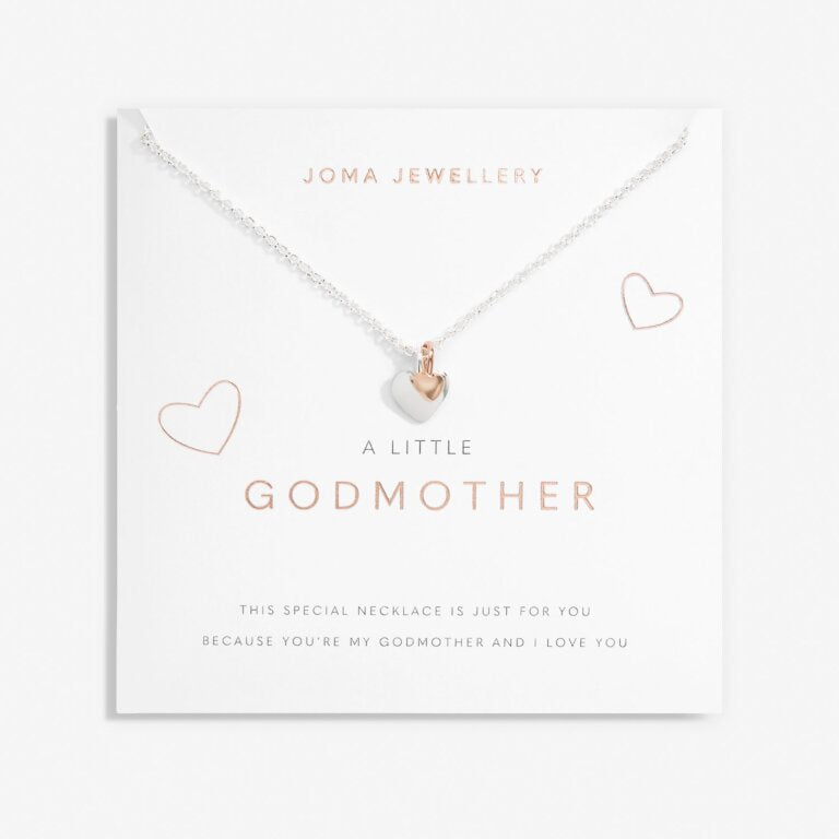 Joma A Little 'Godmother' Necklace In Silver Plating And Rose Gold Plating 6829