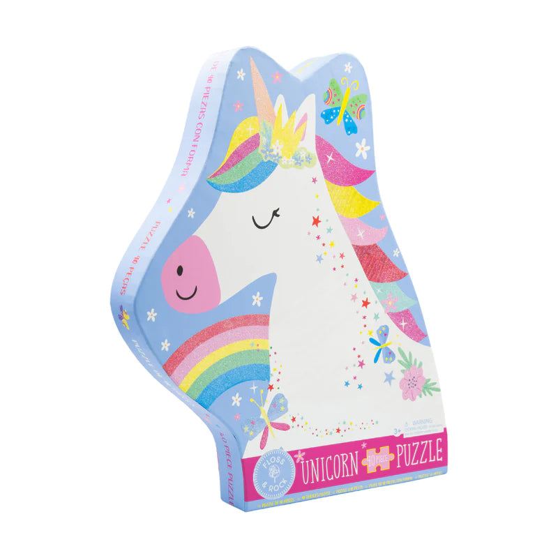 Floss & Rock JIGSAW 40PC RAINBOW UNICORN