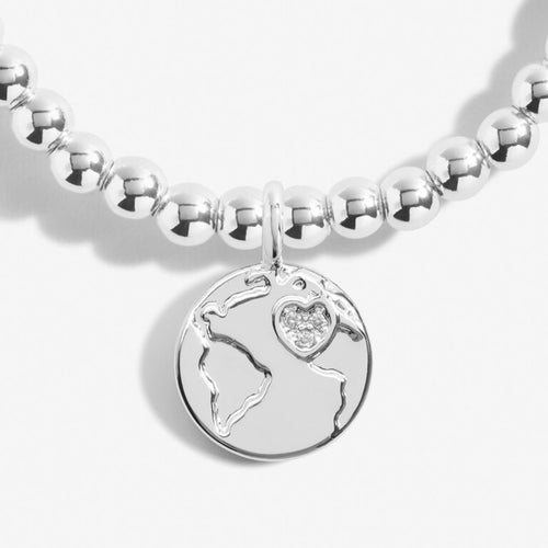 Joma A Little 'You Mean The World To Me' Bracelet In Silver Plating 7016