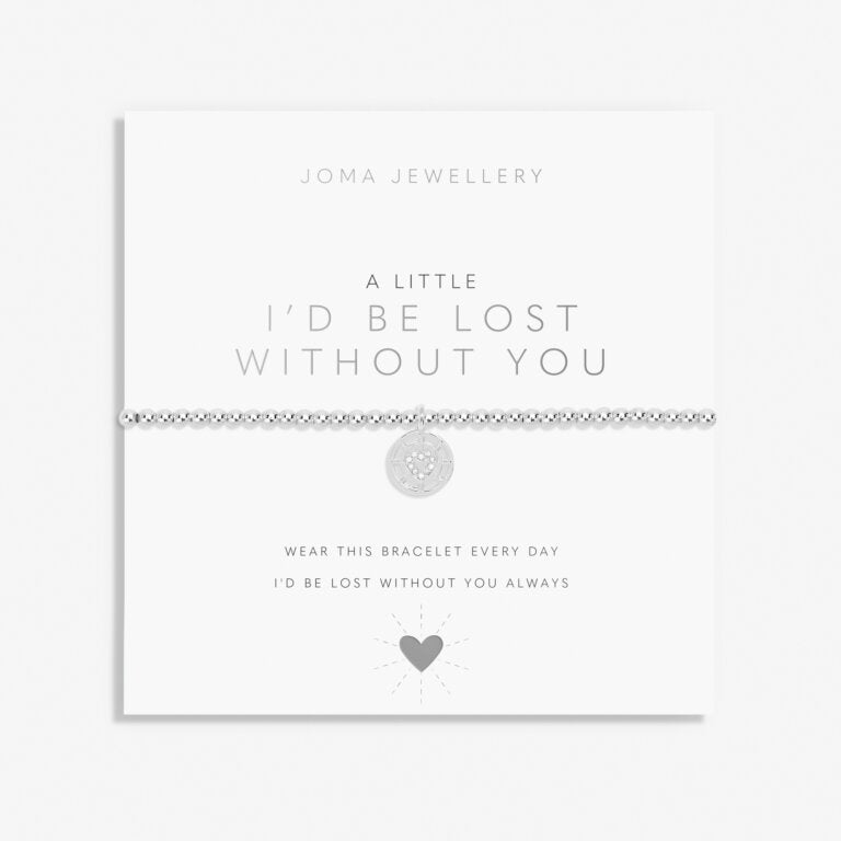 Joma A Little 'I'd Be Lost Without You' Bracelet In Silver Plating