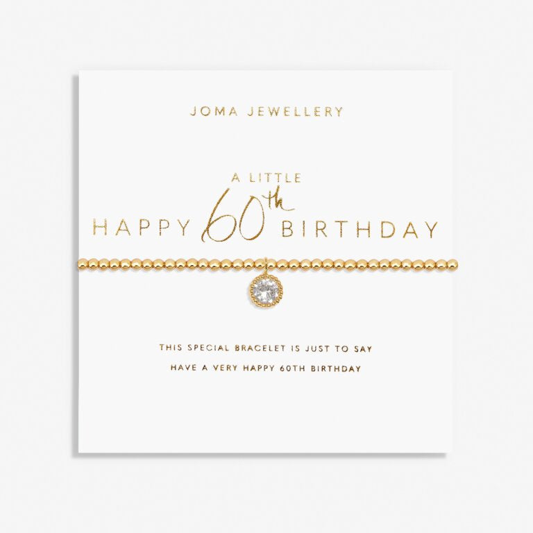 Joma A Little 'Happy 60th Birthday' Bracelet In Gold Plating