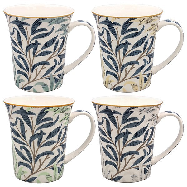 JD William Morris Willow Bough Lustre Mug Set of 4