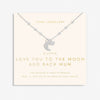 Joma Mother's Day A Little 'I Love You To The Moon And Back Mum' Necklace In Silver Plating