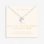 Joma Mother's Day A Little 'I Love You To The Moon And Back Mum' Necklace In Silver Plating