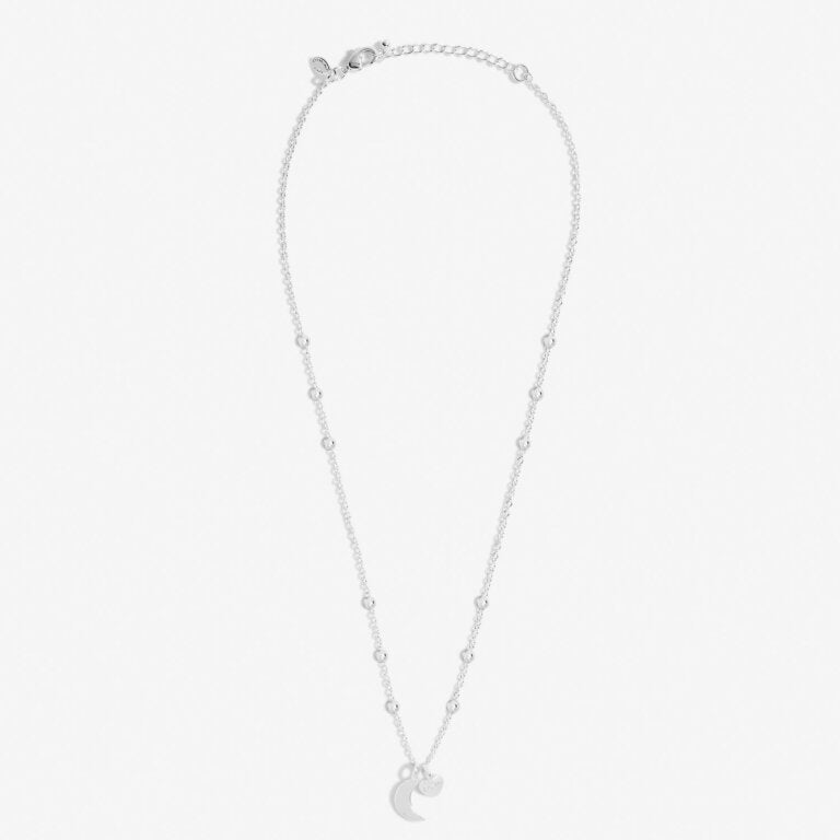 Joma Mother's Day A Little 'I Love You To The Moon And Back Mum' Necklace In Silver Plating