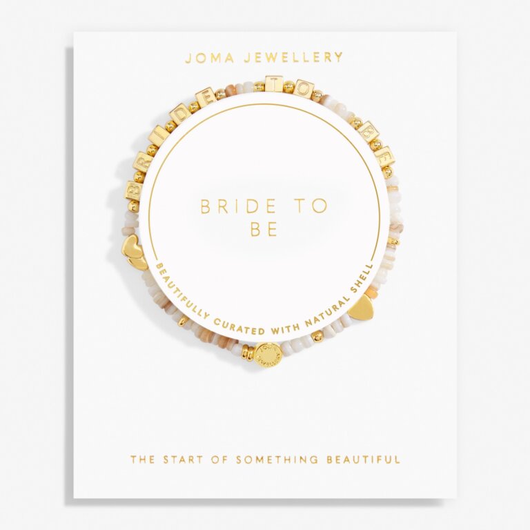 Joma Bridal Happy Little Moments 'Bride To Be' Bracelet In Gold Plating