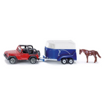 SIKU 1:87 JEEP with HORSE TRAILER