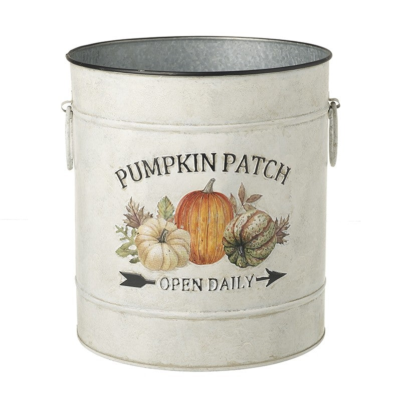 HS Pumpkin Patch Cream Metal Bucket