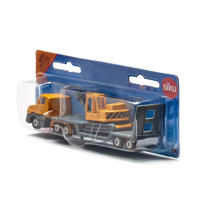 SIKU 1:87 LOW LOADER WITH EXCAVATOR