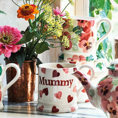 Emma Bridgewater Pink Hearts Mummy 1/2 Pint Mug