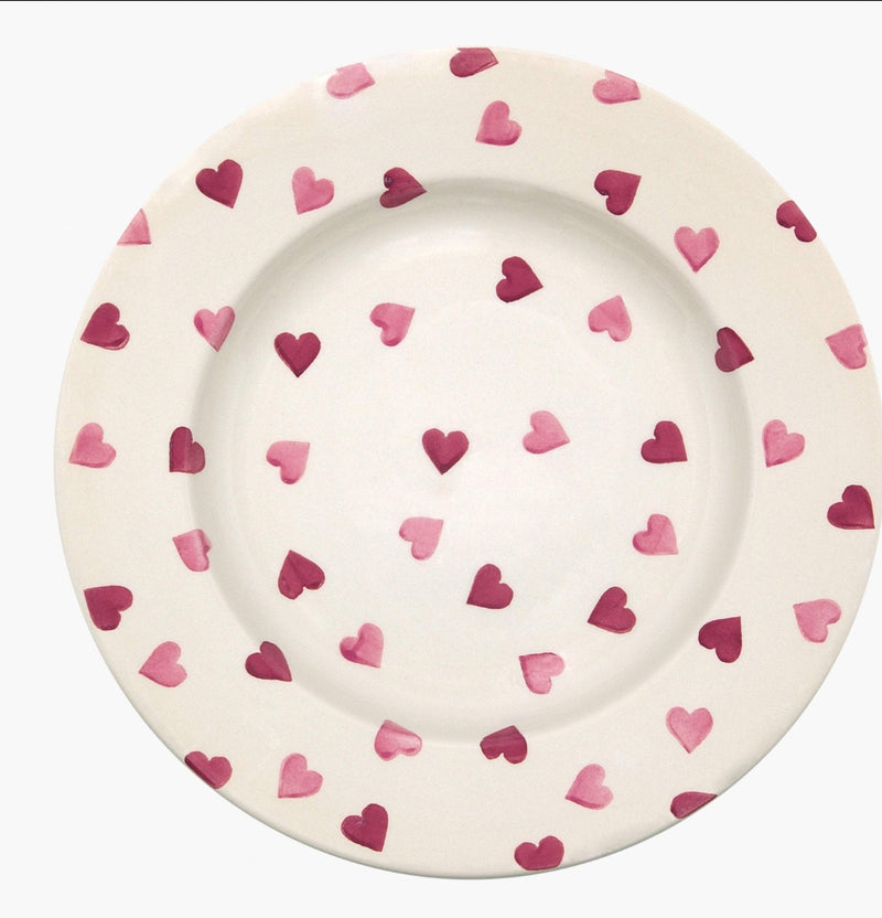 Emma Bridgewater Pink Hearts 10 1/2 Inch Dinner Plate