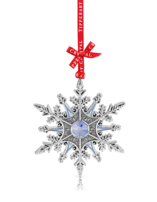 Tipperary Crystal Gem Christmas Decoration - Snowflake