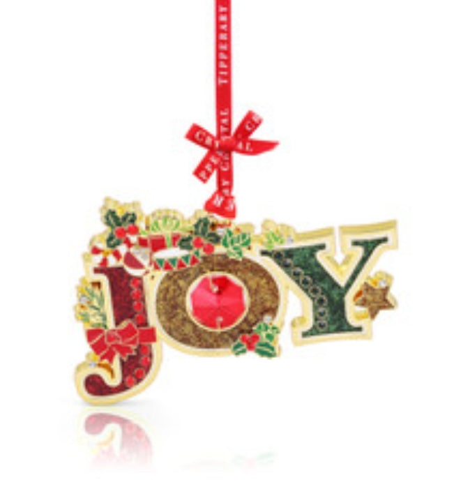 Tipperary Crystal Gem Christmas Decoration - Joy