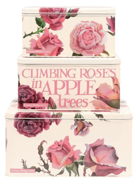 Emma Bridgewater - Rose & Pink Toast Set 3 Square Cake tins